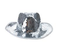 Songelt Sequins Hat Disco Balls Party Dance Hat DjHat Cowboy Cap Club Stage Performances Headdress Show Accessory Party Unique Accessory