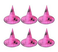 Songelt Set Of 6 Fabric Hat Parties Supplies Halloween Witch Hat Role Play Wizard For Halloween Parties And Dress Up