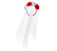 Songelt Skull Flower Hairhoop Festival Headband Halloween Dress Up Costume Headpiece Theme Party Headband Adult Holiday Props Festival Headpiece
