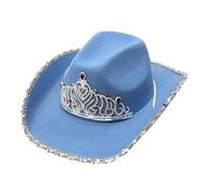 Songelt Sparkling Crowns Porkpie Hat Heavy Crystal Rhinestones Hat For Bachelorette Party Porkpie Bride For Actor Actress Party