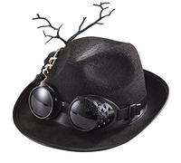 Songelt Steampunk Top Hat Halloween Top Hat Gay Black Steampunk Men Costume Accessory Carnival Nightclub Black