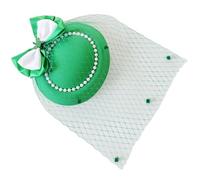 Songelt StPatricks Day Small Top Hat Hair Clip Fascinator Hat For Irish National Day Holiday Party And Theme Event Hairstyling Green Top Hair Clip