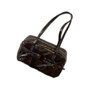Songelt Stylish Bows Detail Shoulder Bag Commuters Friendly Design Spacious Interior Underarm Purse PU Handbag For Women Girls Spacious Commute Shoulder Bag