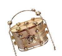 Songelt Stylish Bucket Bag Metal Floral Crossbody Bags Elegant Shoulder Evening Purse Ladies Handbag For Fashion Women Hollow Metal Purse
