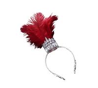 Songelt Stylish Feathered Headwear Rhinestones Crowns Hairhoop For Carnivals Celebration And Party Enthusiasts Costume Crownpiece Fashion Headgear