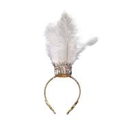 Songelt Stylish Feathered Headwear Rhinestones Crowns Hairhoop For Carnivals Celebration And Party Enthusiasts Costume Crownpiece Fashion Headgear