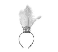 Songelt Stylish Feathered Headwear Rhinestones Crowns Hairhoop For Carnivals Celebration And Party Enthusiasts Costume Crownpiece Fashion Headgear