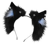 Songelt Stylish Foxes Ears Hair Hoop Headband Costume Headpiece Comfortable Plush Accessory For Children And Adults Fashionable Plush Earband
