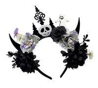 Songelt Stylish Halloween Flower Hairband With Dark Series Decors For Roleplay Event Theme Party Gatherings Dressingup Props Roleplay Hair Accessory