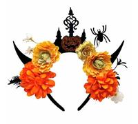 Songelt Stylish Halloween Flower Hairband With Dark Series Decors For Roleplay Event Theme Party Gatherings Dressingup Props Roleplay Hair Accessory
