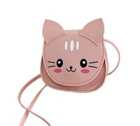 Songelt Stylish Small Handbag For Girls Adjustable Shoulder Strap Cats Design Practical PU Leather Construction Crossbody Bag Childrens Party Shoulder Bag With Cartoon Print