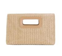 Songelt Top Handle Clutches Handbags For Women Straw Evening Bag Purses Handbag Shoulder Crossbody Purse With Gold Chain Gifts Straw Shoulder Crossbody Bag