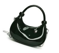 Songelt Trendy 2025 Glossy Women Knotted Top Handle Crossbody Shoulder Bag With Detachable Chain Strap For Various Occasion Detachable Chain Strap