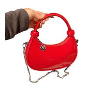 Songelt Trendy 2025 Glossy Women Knotted Top Handle Crossbody Shoulder Bag With Detachable Chain Strap For Various Occasion Detachable Chain Strap