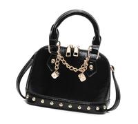 Songelt Trendy 2025 Women's Shoulder And Crossbody Bags In Glossy PU Shell Handbags With Elegant Rivet Decors For Everyday Use Glossy PU Handbag