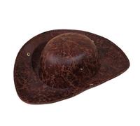 Songelt Tricorn Hat Historical Colonial Hat Party PU Leather Pirate Colonial Tricorn Pirate Caps For School Plays Steampunk Adult Historical