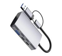 Songelt USB3.0 Type C Adapter 5 In 1 Expansion Dock With Fast Speed Data Transfer Memory Card Reader For Laptop Devices USB C Adapter For Laptop Tablets Smartphone