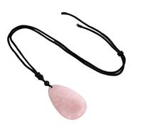Songelt Versatile Handwoven Cord Necklace With Crystal Charm Adjustable Length Neckchain Personalised Layering Jewelry Crystal Pendant Adjustable Necklace Handmade