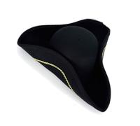 Songelt Victorian Pirate Hat With Warm Lining Gold Edged Costume Accessory Headwear For Adult Cosplay Event Cold Weather Pirate Costume Hat