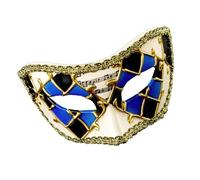 Songelt Vintage Checkered Carnivals Half Face Cover Lace Edging Masquerade Eyemask For Cosplay Party And Carnivals Dress Parties Celebration