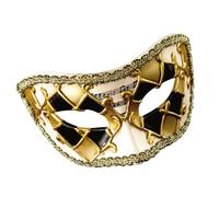 Songelt Vintage Checkered Carnivals Half Face Cover Lace Edging Masquerade Eyemask For Cosplay Party And Carnivals Dress Parties Celebration