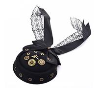 Songelt Vintage Gear Top Hat Women Gothic Steampunk Hat With Bow Lace Top Hair Clip Headwear For Cosplay Carnival Clip On For Women Girls Headband