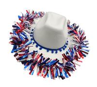 Songelt Vintage Julycostume Homburg Panama Hat Western Porkpie Hat 4th July For Dinner Outdoor Casual Wear Photo Props Western Birthday Outfit
