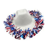 Songelt Vintage Julycostume Homburg Panama Hat Western Porkpie Hat 4th July For Dinner Outdoor Casual Wear Photo Props Western Birthday Outfit