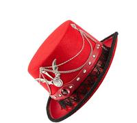 Songelt Vintage Metal Gears Attached Felts Top Hat Halloween Punk Zylinder Hat For Vintage Themed Parties And Photography Adjustable Steampunk For Adults