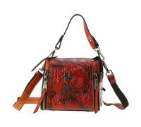 Songelt Vintage Women Flower Embossed Handbag Leather Crossbody Tote Shoulder Top Multipurpose Backpack For Women Large Handbags For Ladies Make-up Bags Girl Women's Shoulder Bag Purse Travel