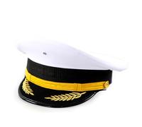 Songelt Wide Brimmed Security Guard Hat Aviation Crews Hat Activity Cosplay Headwear Halloween Props Comfortable Lightweight
