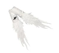 Songelt Wing Headbands Cosplay Bows Wing Cosplay Hairbands White Headwear Makeup Hairbands Birthday Party Women's Lace Head Accessory
