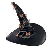 Songelt Witch Hat Adult Teen Halloween Parties Witch Hat With Butterfly Applique Practical Adult Cosplay For Photography Halloween Hats For Women Hats Adults