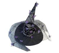 Songelt Witch Hat Adult Teen Halloween Parties Witch Hat With Butterfly Applique Practical Adult Cosplay For Photography Halloween Hats For Women Hats Adults