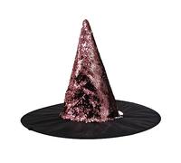 Songelt Witch Hat Costume For Women Men Teenagers For Halloween Party Decorations Sequins Tulle With Cobweb Masquerade Costume Accessory