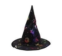 Songelt Witch Hat Costume For Women Men Teenagers For Halloween Party Decorations Sequins Tulle With Cobweb Masquerade Costume Accessory