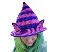Songelt Witch Hat With Design Stylish Knitted Headpiece For Halloween Party New Year Party Background Decor For Children And Adults