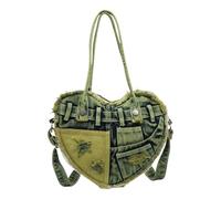 Songelt Women Bag Denims Underarm Bag Trendy Handbag Large Capacity Armpit Shopping Heart Shaped Shoulder Womens Shoulder Retro Denims Armpit Heart Shaped Handbag For Everyday
