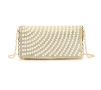Songelt Women Evening Bag Pearls Banquet Bag Clutches Purse Chain Strap Shoulder Crossbody Rhinestones Handbag For Wedding Women Shoulder Rhinestones Evening Pearls Clutch Purse For Banquet Party
