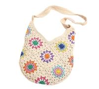 Songelt Women Knitted Crossbody Bag Beach Bag Fashionable Shoulder Crochet Vacation Colorful Flowers Handbag Purse Women Beach Knitted Crossbody Flowers Shoulder Fashion Handbag