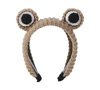 Songelt Women Knitted For Frog Headbands Cartoon Big Eyes Headband For Halloween Party Christmas Lovely Cosplay Hair Accessories Big Eyes Hairband Washing Face Headband