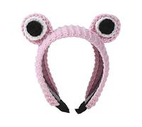 Songelt Women Knitted For Frog Headbands Cartoon Big Eyes Headband For Halloween Party Christmas Lovely Cosplay Hair Accessories Big Eyes Hairband Washing Face Headband