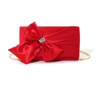 Songelt Women Satins Evening Bag Stylish Crossbody Bag With Removable Chain Bows Handbag Purse Elegant Shoulder For Wedding Women Banquet Satins Evening Stylish Shoulder Chain Strap Banquet