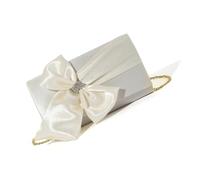 Songelt Women Satins Evening Bag Stylish Crossbody Bag With Removable Chain Bows Handbag Purse Elegant Shoulder For Wedding Women Banquet Satins Evening Stylish Shoulder Chain Strap Banquet