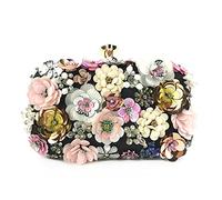Songelt Women's Evening Bag Retro Beaded Clutch Bags Colorful Flower Handbag Floral Crossbody Bag Party Banquet Shoulder Bags Beaded Clutch For Women Evening Purse