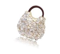 Songelt Women's Hoboes Toted Bags Handbags Ladies Clutches Purses Top Handle Bags Handmade Shell Beaded Handbags Evening Hoboes