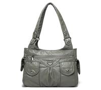 Songelt Women's Punk Rivet Studded Shoulder Bag Office Handbag Retro PU Leather Underarm Bags Satchel Multi Pocket Designs Travel Bags