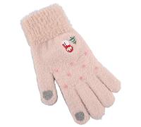Songelt Womens Winter Plus Velvet Thick Warm For Touch Screen Gloves Cute Snowman Christmas Tree Full Knitted Ski Mitte Women Gloves Insulated