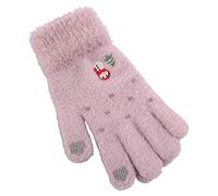 Songelt Womens Winter Plus Velvet Thick Warm For Touch Screen Gloves Cute Snowman Christmas Tree Full Knitted Ski Mitte Women Gloves Insulated