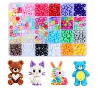 SONGIN Pony Bead Bracelet Making Kit for Girls, 6x9mm Multi-Colored Assorted Plastic Kandi Hair Beads for Braids Craft DIY Projects, Christmas Gifts 02